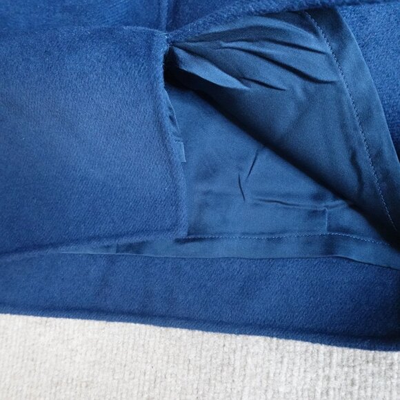 St. John Womens Dress 4 Blue Green Color Block Hand Sewn Angora Wool Cashmere - Picture 6 of 7